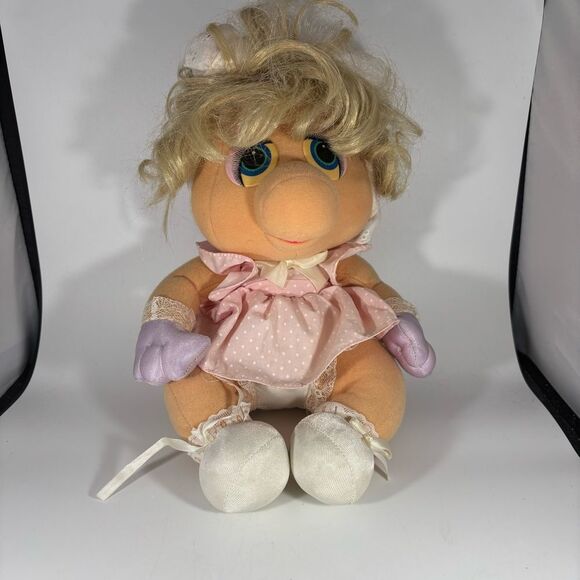 Vintage Hasbro Softies - Muppet Babies - Miss Piggy Plush  1985 - VGC Jim Henson - Picture 1 of 4